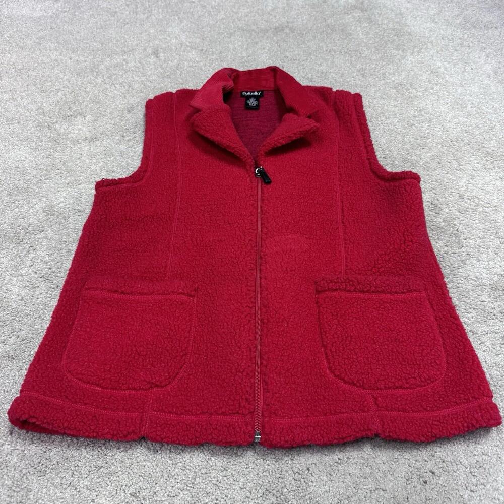 Rafaella Vest Red Sleeveless Full Zip Women’s Medium NWT